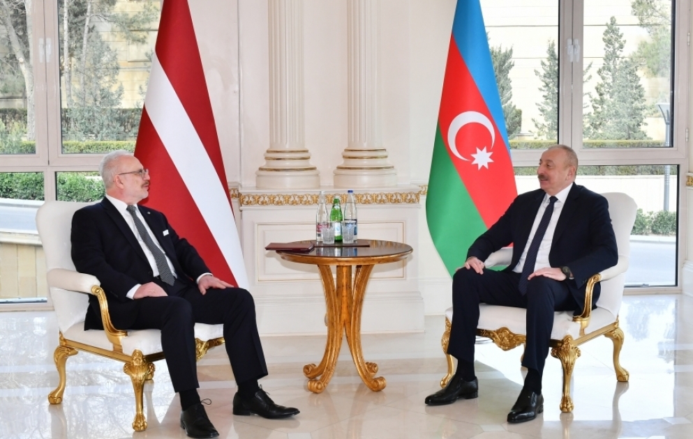 Les présidents azerbaïdjanais et letton ont eu une rencontre restreinte