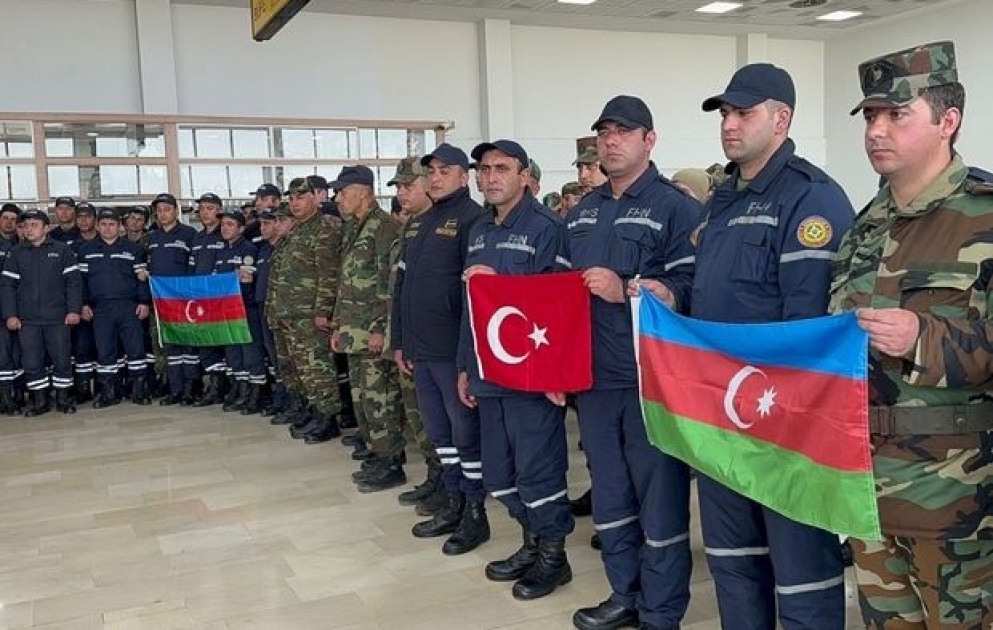 Azerbaijani rapid reaction forces continue returning from quake-affected Türkiye