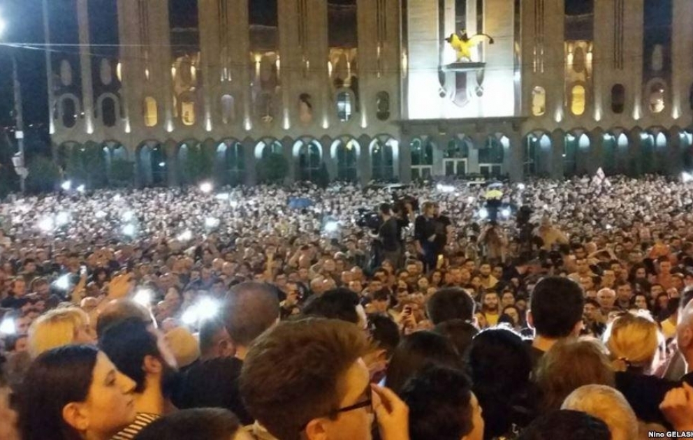 Tbilisidə etiraz aksiyaları davam edir