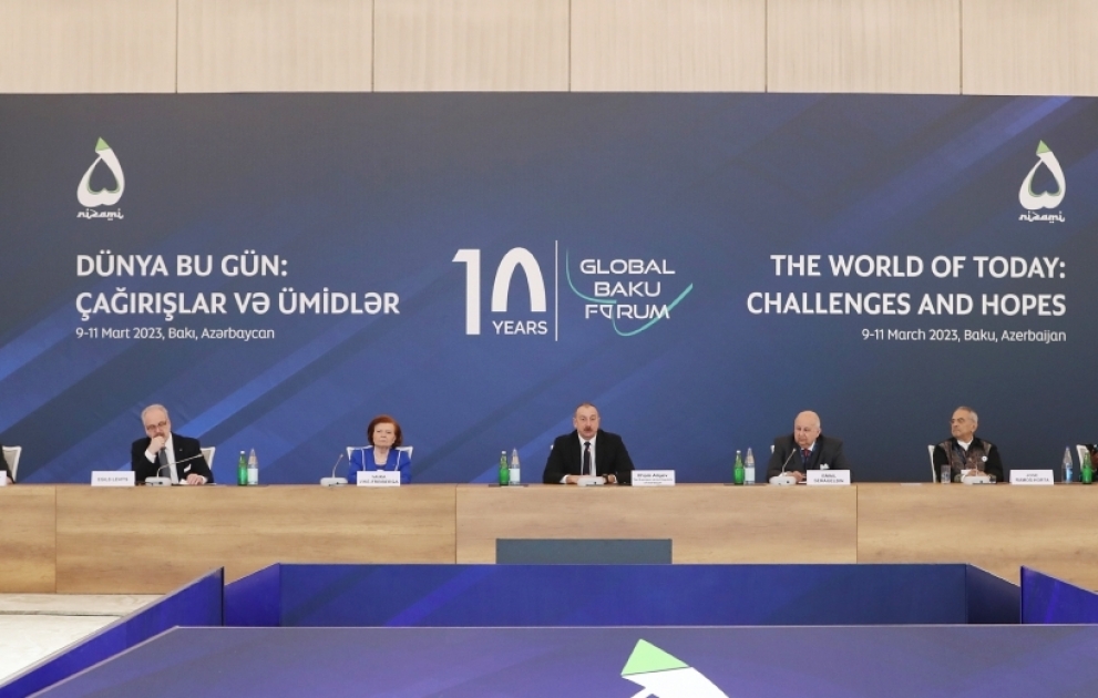 10th Global Baku Forum on “The World of Today: Challenges and Hopes” gets underway 
President of Azerbaijan Ilham Aliyev attended the opening ceremony of the Forum