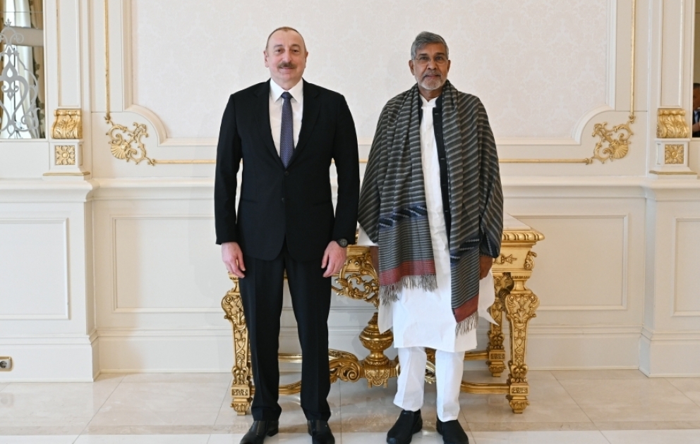President Ilham Aliyev received Nobel Peace Prize laureate Kailash Satyarthi
