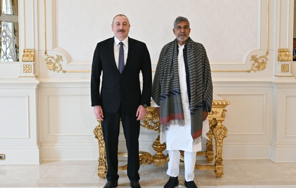 Präsident Ilham Aliyev empfängt Friedensnobelpreisträger Kailash Satyarthi