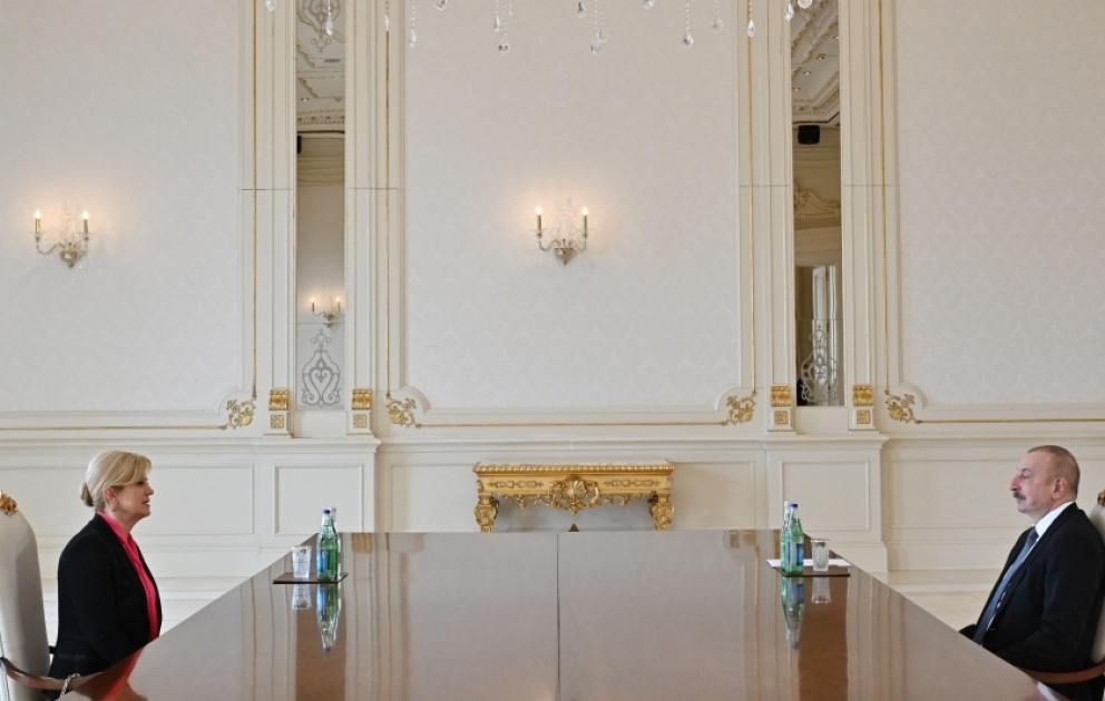 President Ilham Aliyev received former President of Croatia Kolinda Grabar-Kitarović