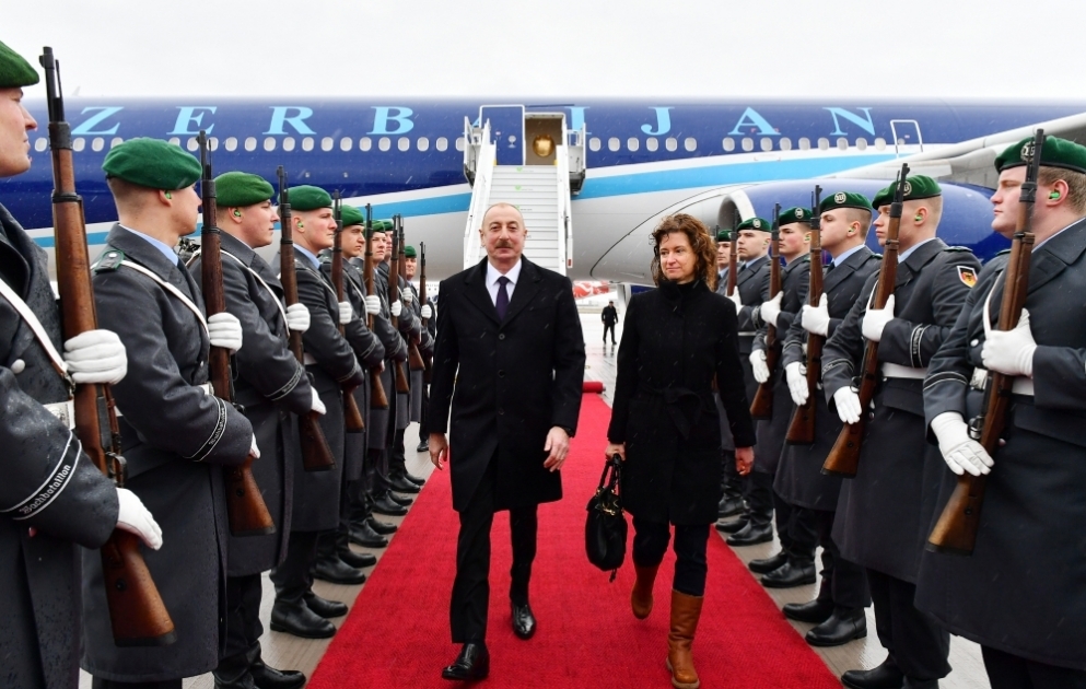 President Ilham Aliyev arrived in Germany for working visit