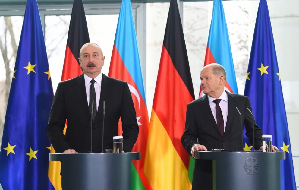 Президент Азербайджана и Канцлер Германии провели совместную пресс-конференцию