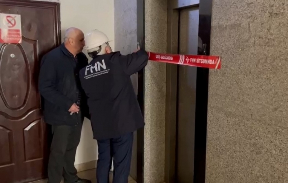 Bakıda təhlükəli liftin fəaliyyəti dayandırılıb