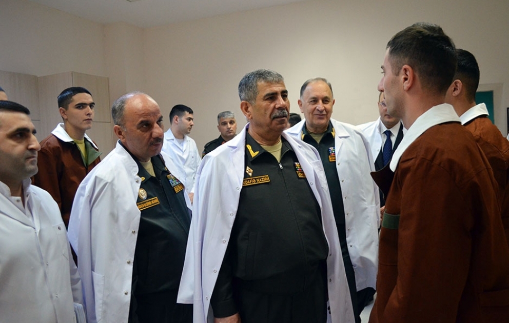 The Minister of Defense visited the military hospital on the occasion of the Novruz holiday
