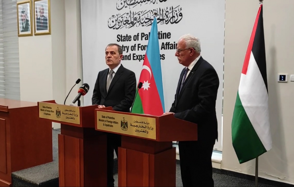 Ceyhun Bayramov Fələstin Dövlətinə təşəkkür etdi