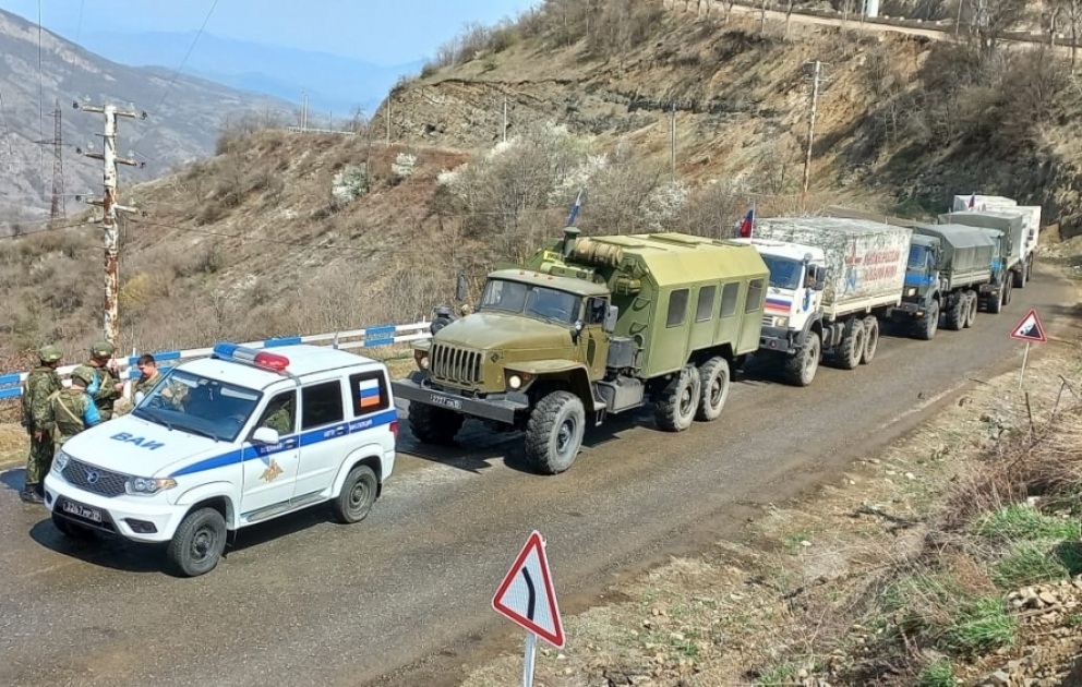 Sülhməramlıların avtomobil karvanının aksiya ərazisindən sərbəst keçdi
