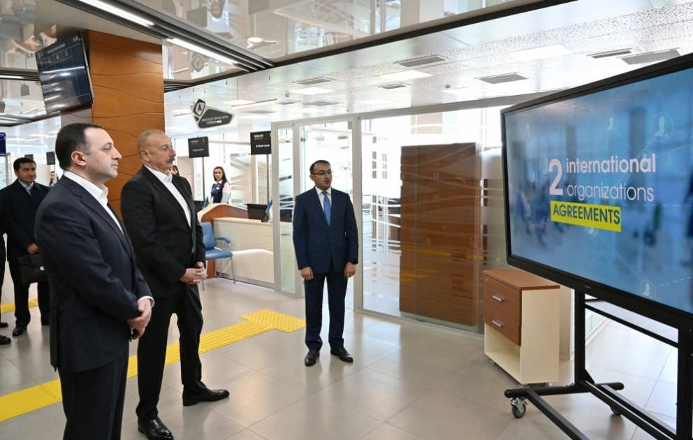 President Ilham Aliyev and Prime Minister Irakli Garibashvili visited Gabala regional “ASAN xidmet” center
