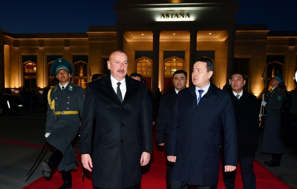 Le président azerbaïdjanais Ilham Aliyev termine sa visite officielle au Kazakhstan