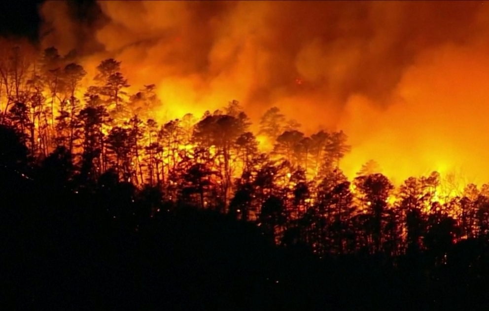 NJ crews battle forest fire in Manchester Township