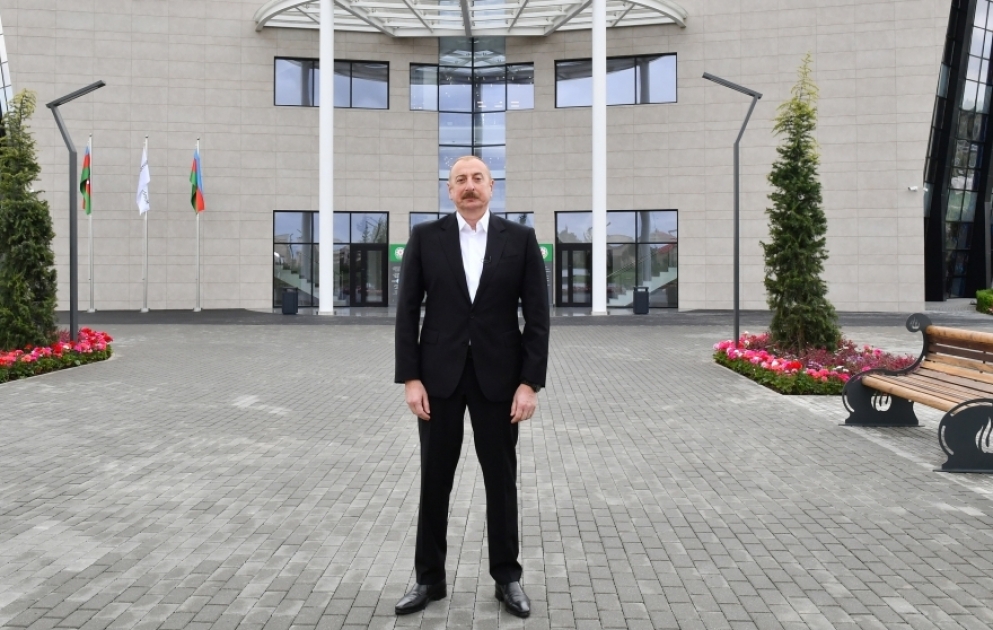 Prezident İlham Əliyev Salyan şəhərində Azərbaycan Televiziyasına müsahibə verib