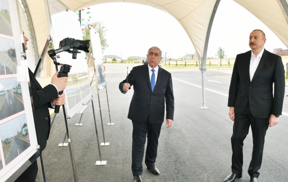 President Ilham Aliyev attended opening of Neftchala-Kurkand- Mayak No. 2 highway