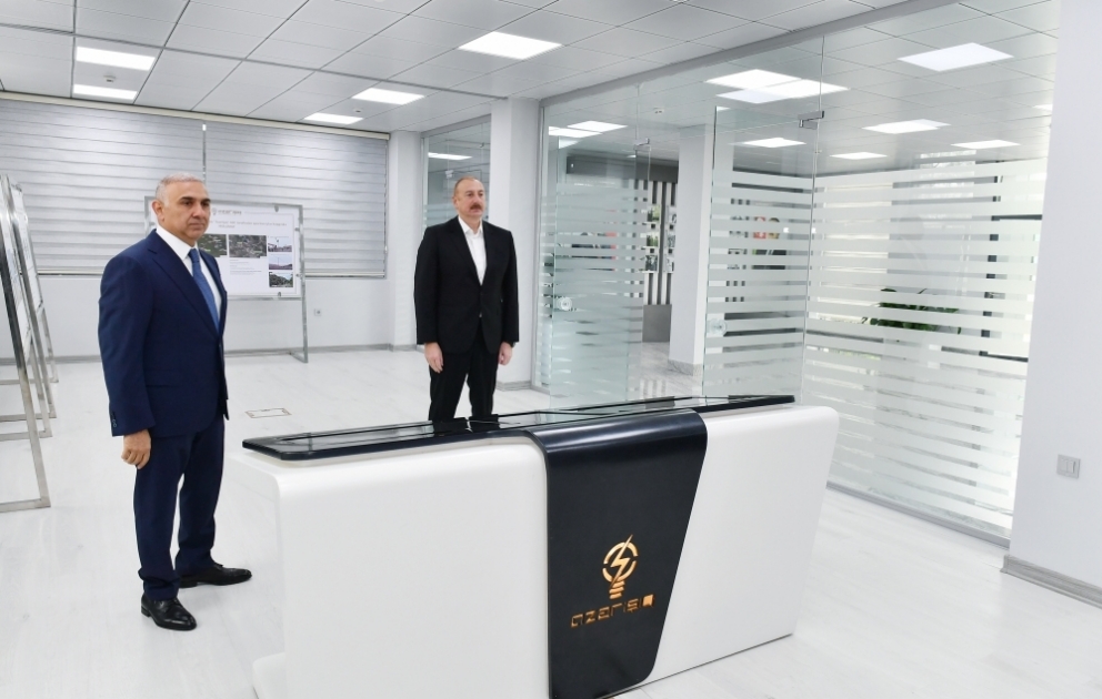 Le président Ilham Aliyev inaugure le Centre de gestion numérique de la Société anonyme « Azerisiq »