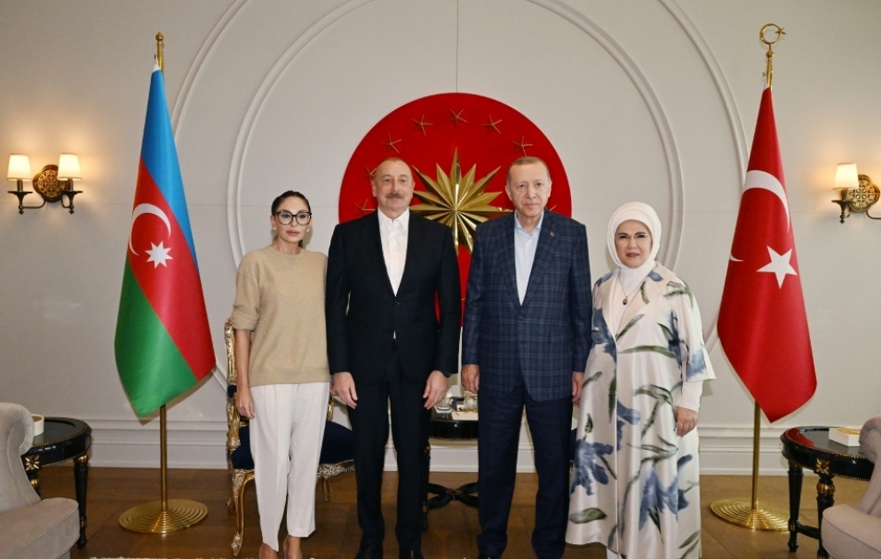 Gemeinsames Dinner von Präsidenten Aserbaidschans und der Türkei in Istanbul