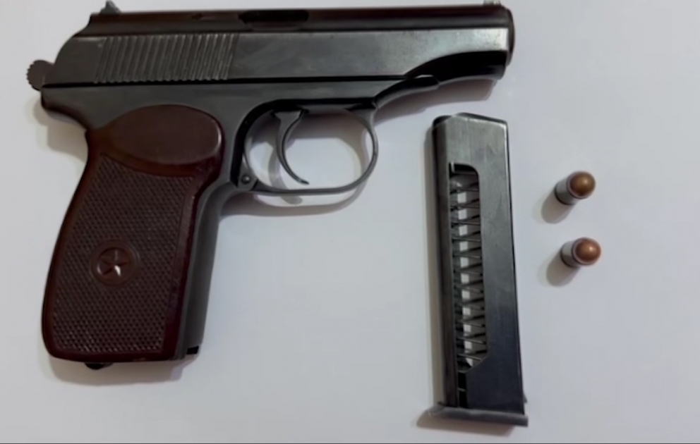 Şəkidə üzərində “Makarov” markalı tapança gəzdirən şəxs tutulub