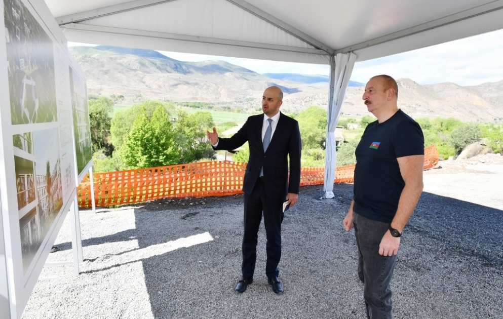 Foundation stone was laid for 1st residential quarter in city of Gubadli