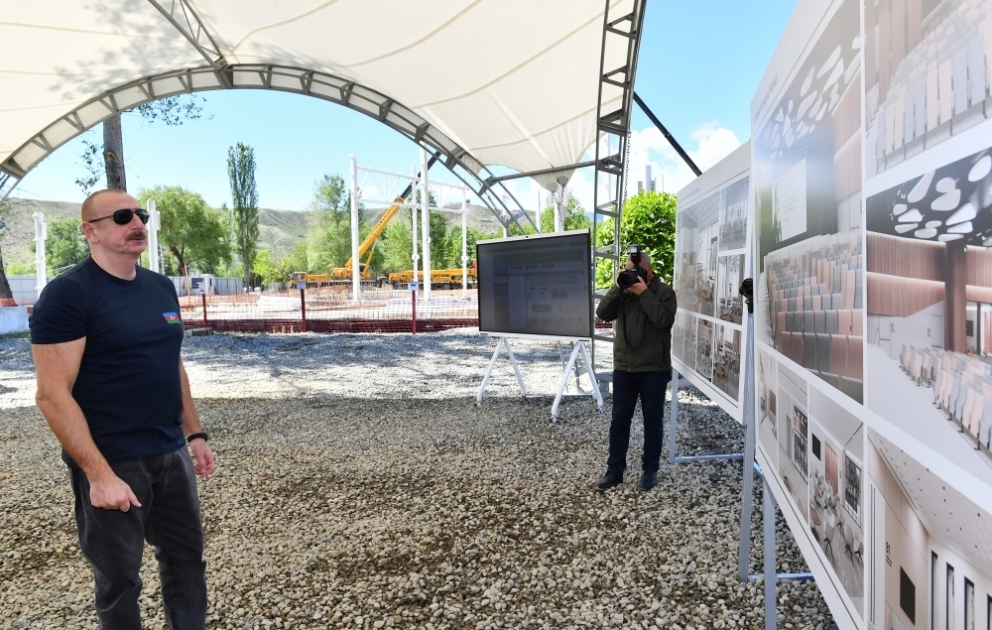 President Ilham Aliyev viewed construction progress of Zangilan Convention Center