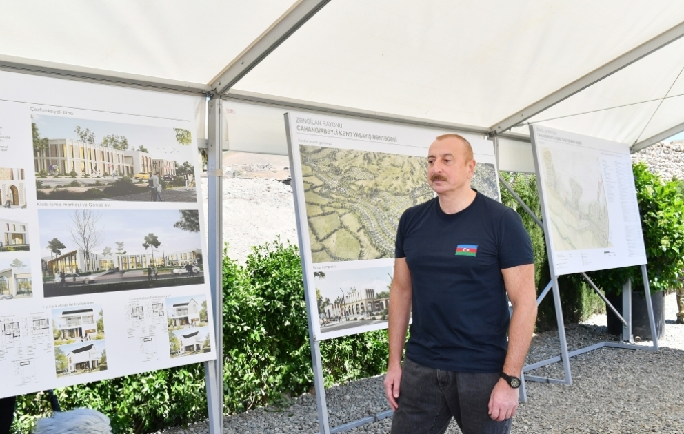 Grundstein für das Dorf Jahangirbeyli in Zangilan Region gelegt