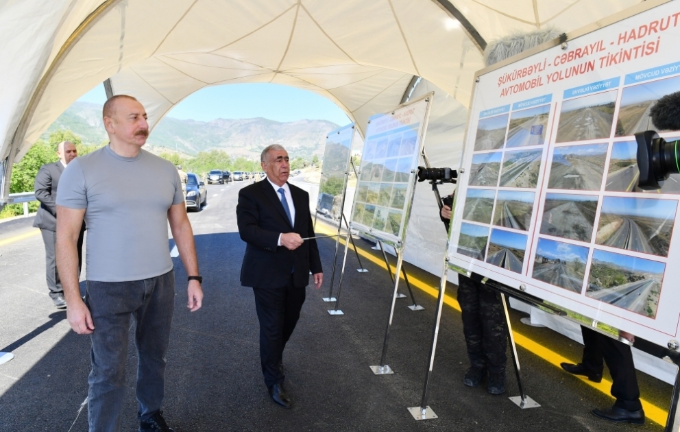 8,2 km langer Abschnitt der Schnellstraße Schukurbeyli-Jabrayil-Hadrut eingeweiht