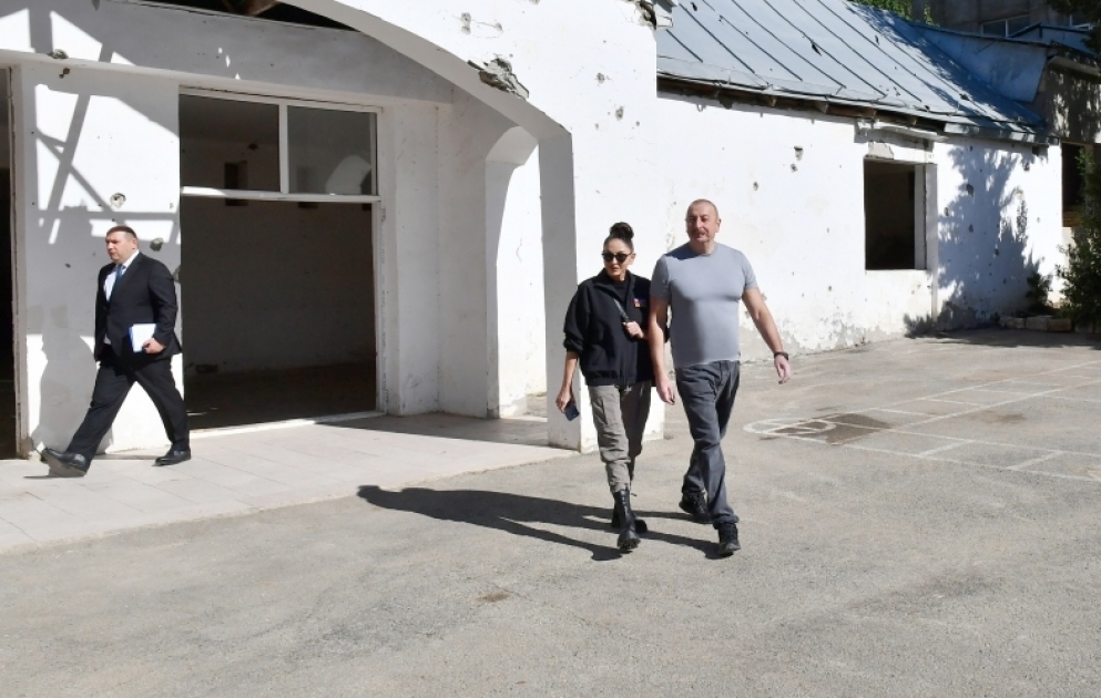 President Ilham Aliyev viewed restoration project of 360-seat school in Hadrut settlement