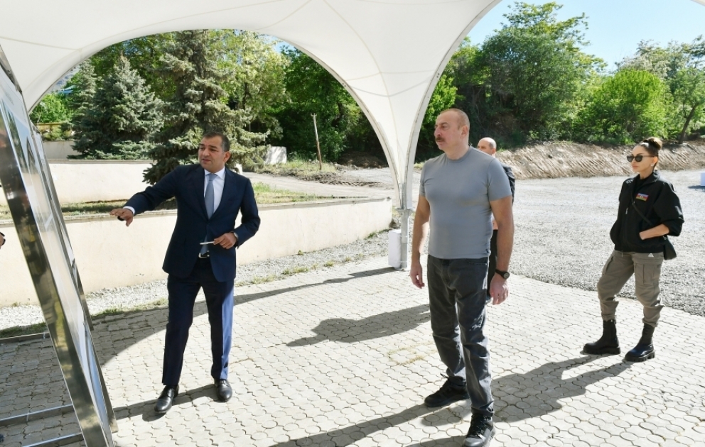 President Ilham Aliyev and First Lady Mehriban Aliyeva were informed of tourism development concept of Hadrut