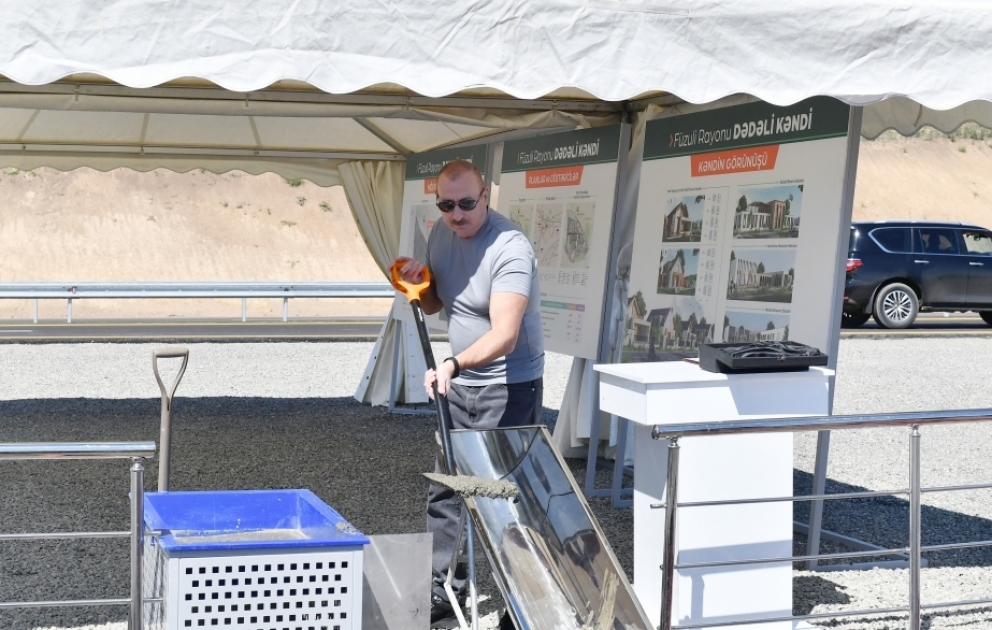 Grundstein für das Dorf Dadali im Distrikt Füsuli gelegt