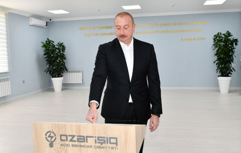 President Ilham Aliyev inaugurated Innovative Technologies Center of Shusha Electric Networks