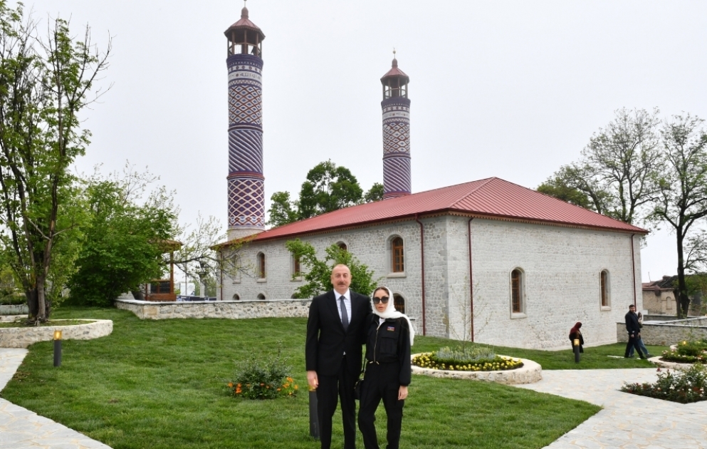 Şuşada Yuxarı Gövhər Ağa məscidi əsaslı yenidənqurma və bərpadan sonra açılıb
