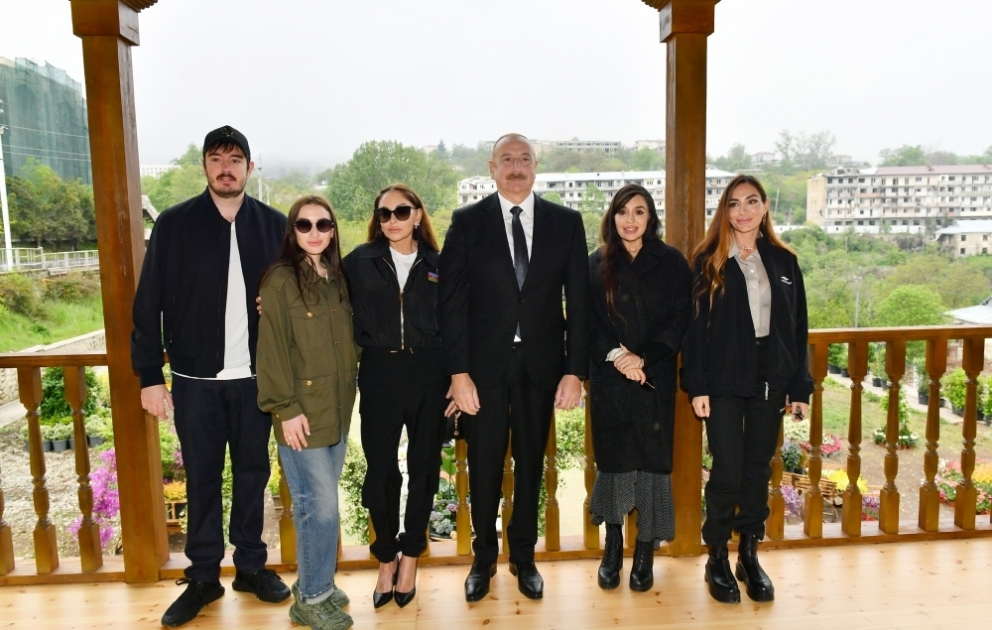 Şuşada Yaradıcılıq Mərkəzinin Heydər Əliyev Fondu tərəfindən aparılan bərpa işlərindən sonra açılışı olub