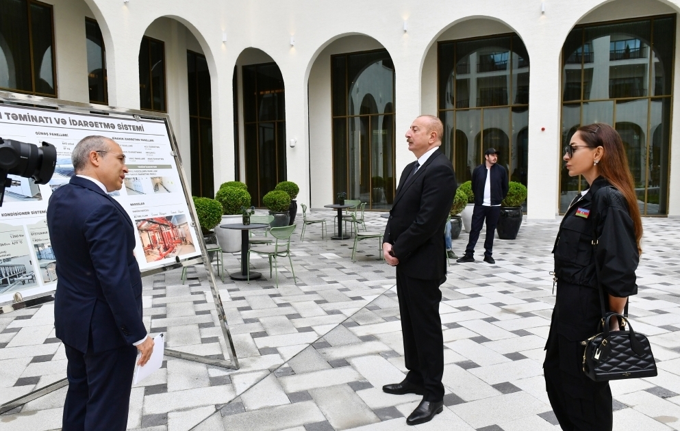 President Ilham Aliyev and First Lady Mehriban Aliyeva attended inauguration of Shusha Hotel-Congress Central Complex