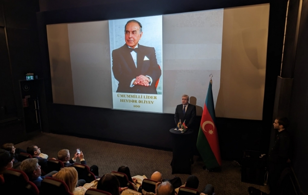 İsveçdə Heydər Əliyevin 100 illik yubileyi münasibətilə film nümayiş olunub