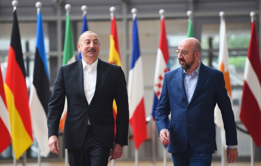 President Ilham Aliyev met with President of European Council Charles Michel in Brussels