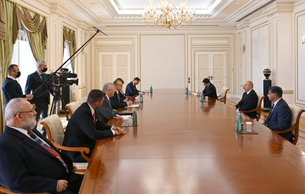 President of Azerbaijan Ilham Aliyev received Speaker of Slovak Parliament