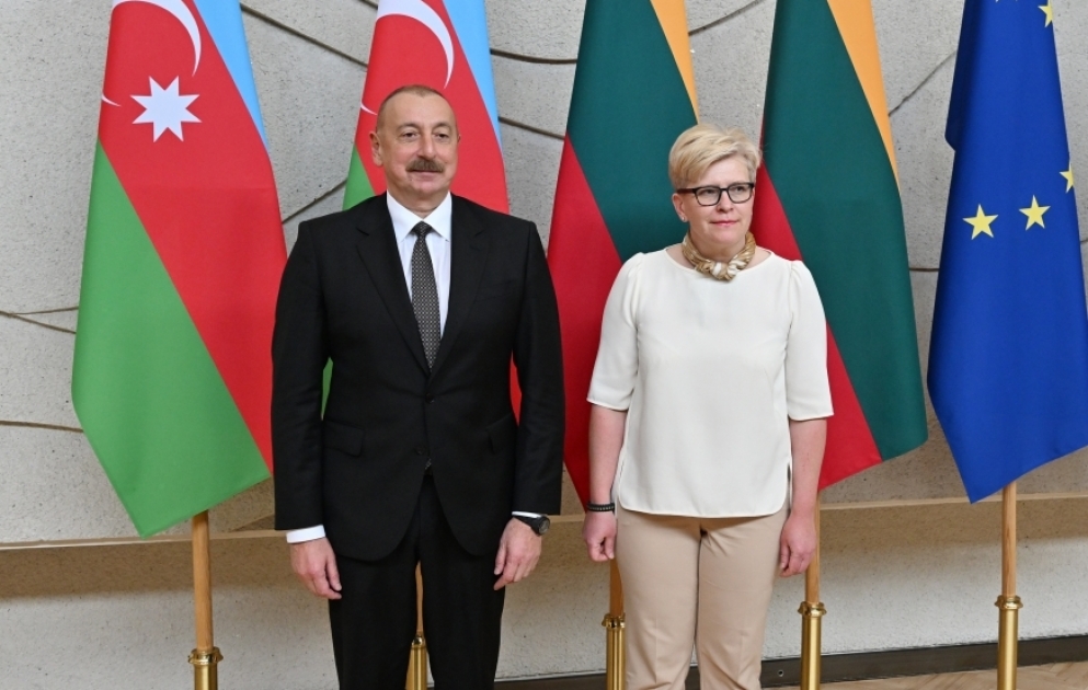 Präsident Ilham Aliyev trifft litauische Premierministerin in Vilnius