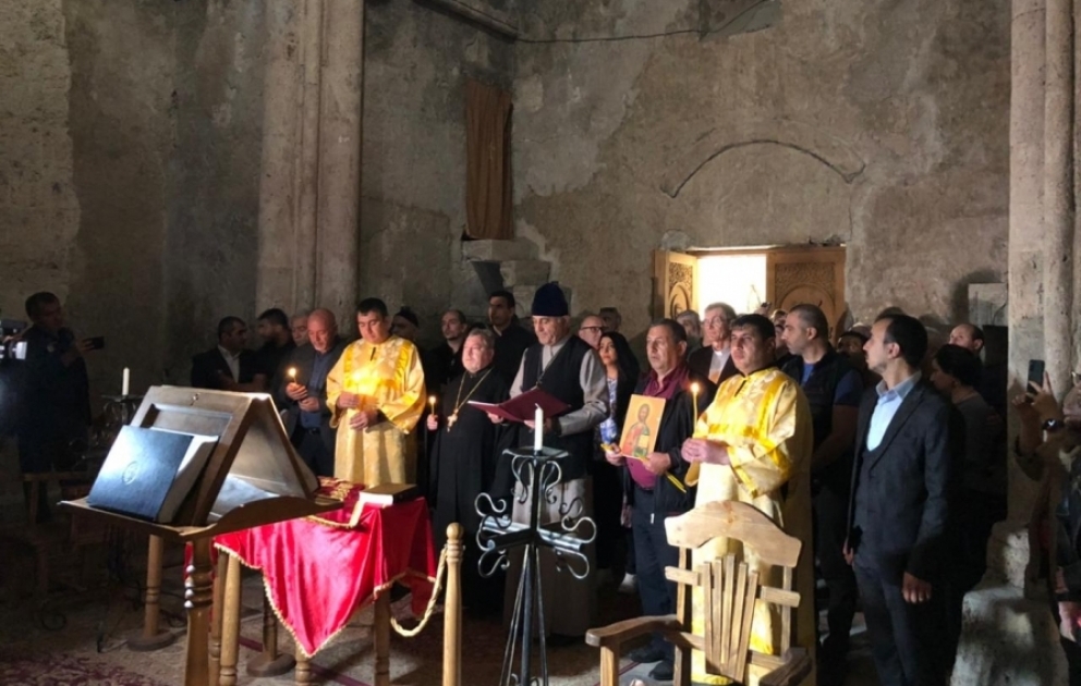Azərbaycan Alban-Udi Dini İcmasının nümayəndələri Xudavəng monastırında