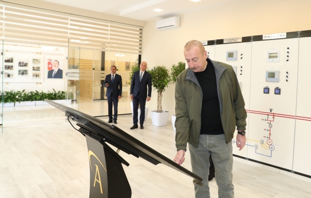 Prezident İlham Əliyev Laçın rayonunda “Qorçu” yarımstansiyasının açılışında iştirak edib