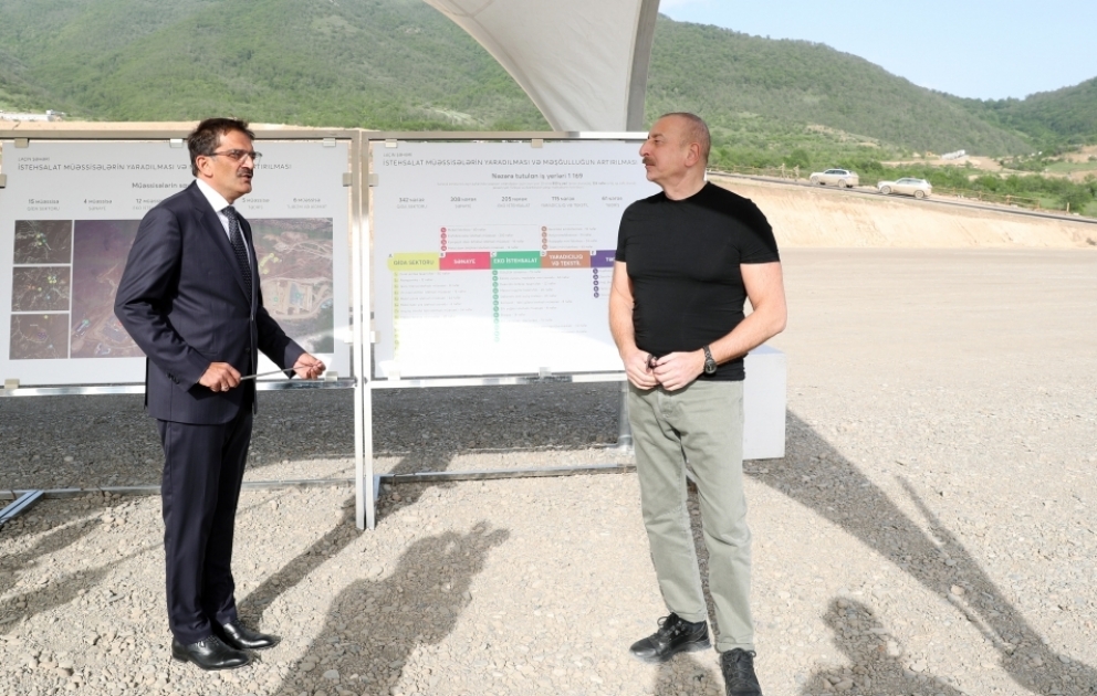 President Ilham Aliyev viewed works done in Agro-Industrial Park in Lachin city
