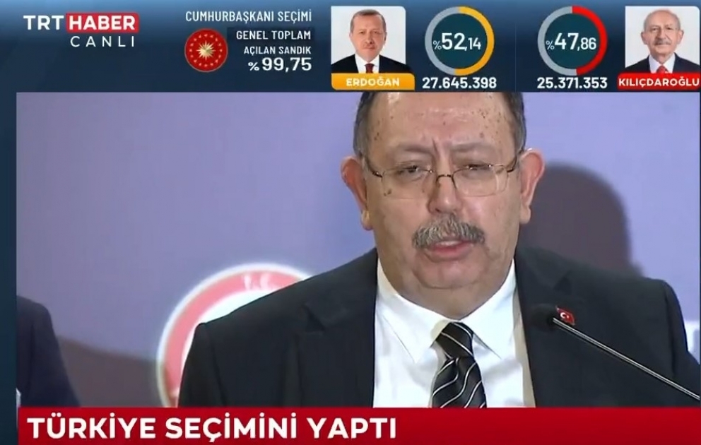 Türkiyə YSK Ərdoğanın rəsmi olaraq qalib gəldiyini açıqladı