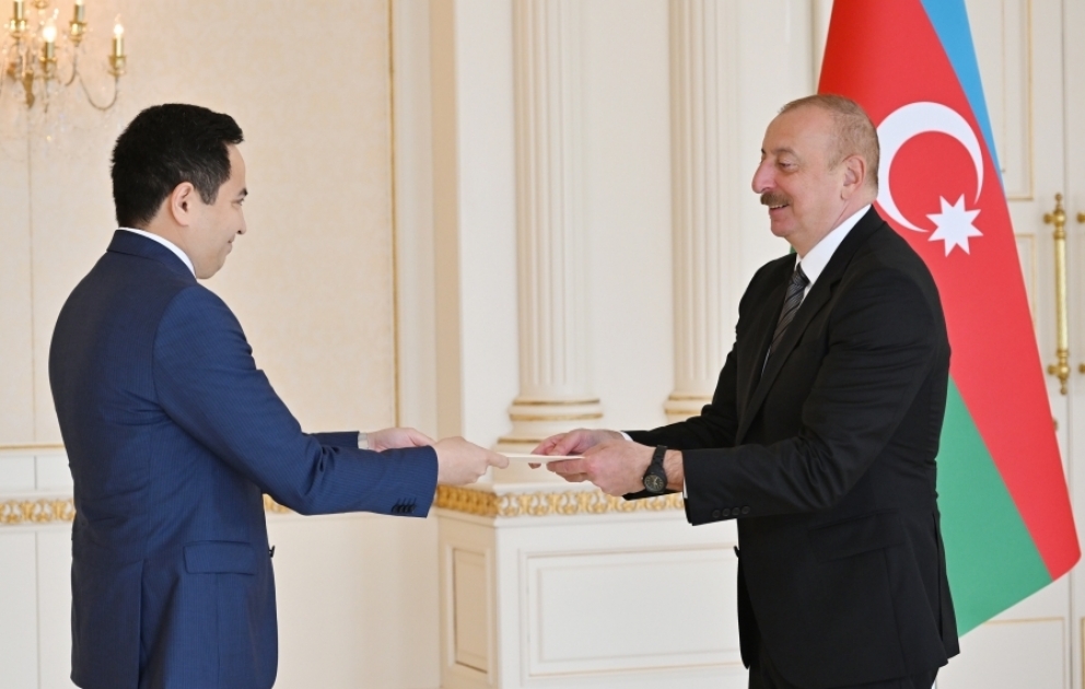 President of Azerbaijan Ilham Aliyev accepted credentials of incoming ambassador of Kazakhstan