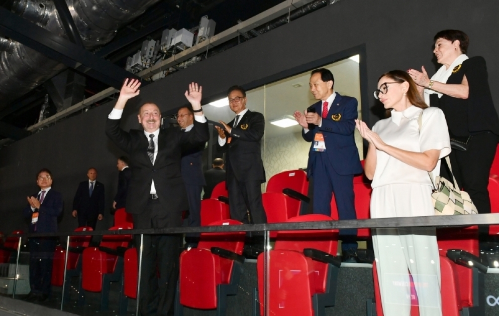 Opening ceremony of the 26th World Taekwondo Championships was held in Baku 
President Ilham Aliyev and First Lady Mehriban Aliyeva watched opening ceremony