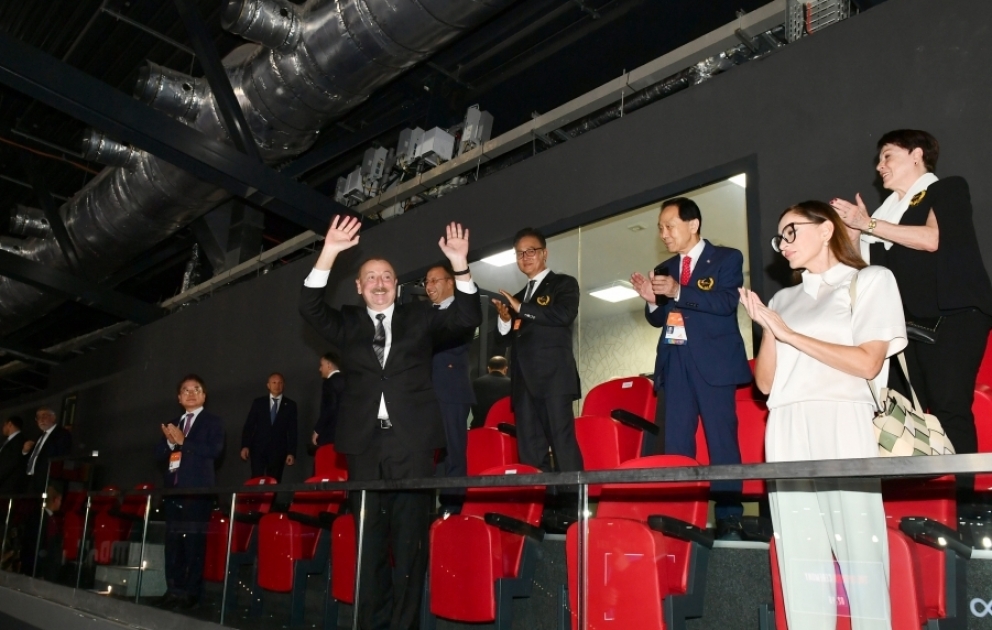 Cérémonie d’ouverture de la 26ème édition du Championnat du monde de taekwondo à Bakou 
 Le président Ilham Aliyev et son épouse Mehriban Aliyeva assistent à la cérémonie d’ouverture
