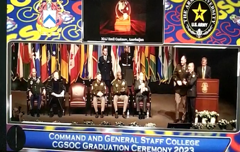 Azerbaijani military serviceman awarded USA Major General Hans Schlup Award
