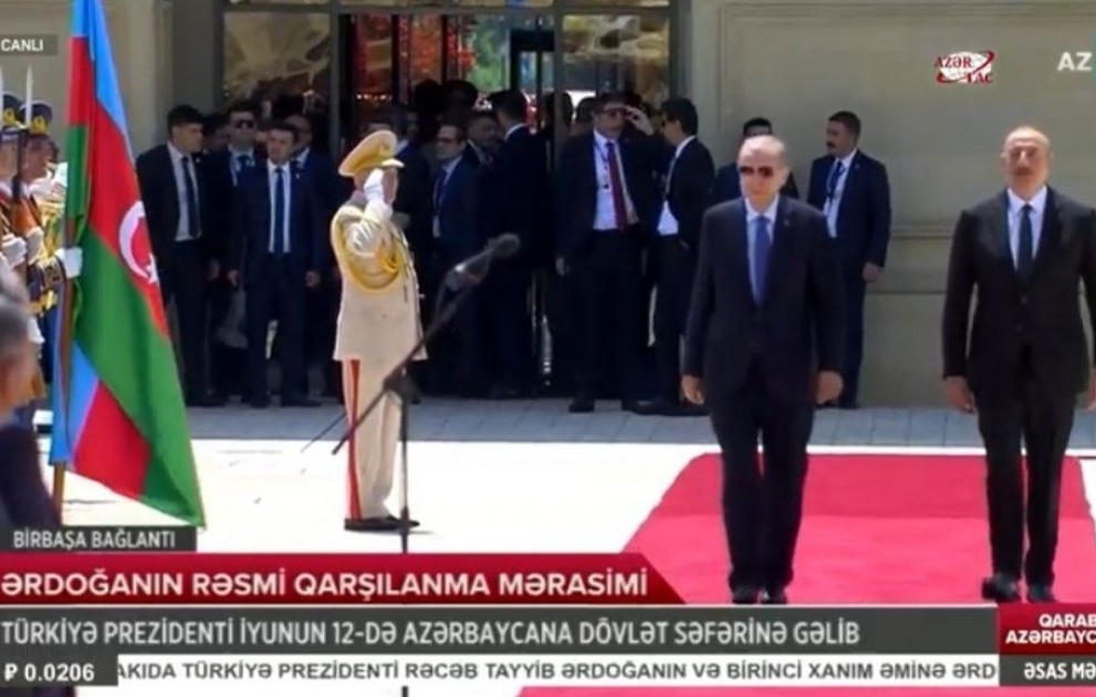 Rəcəb Tayyib Ərdoğanın rəsmi qarşılanma mərasimi