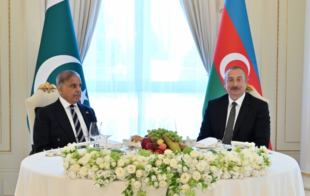 Azərbaycan Prezidentinin adından Pakistanın Baş nazirinin şərəfinə rəsmi lanç verilib