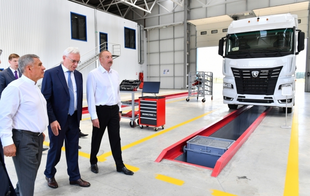 Auto Leasing Azerbaijan LLC opened in Araz Valley Economic Zone Industrial Park 
President Ilham Aliyev and Rais of Tatarstan Rustam Minnikhanov attended the opening ceremony