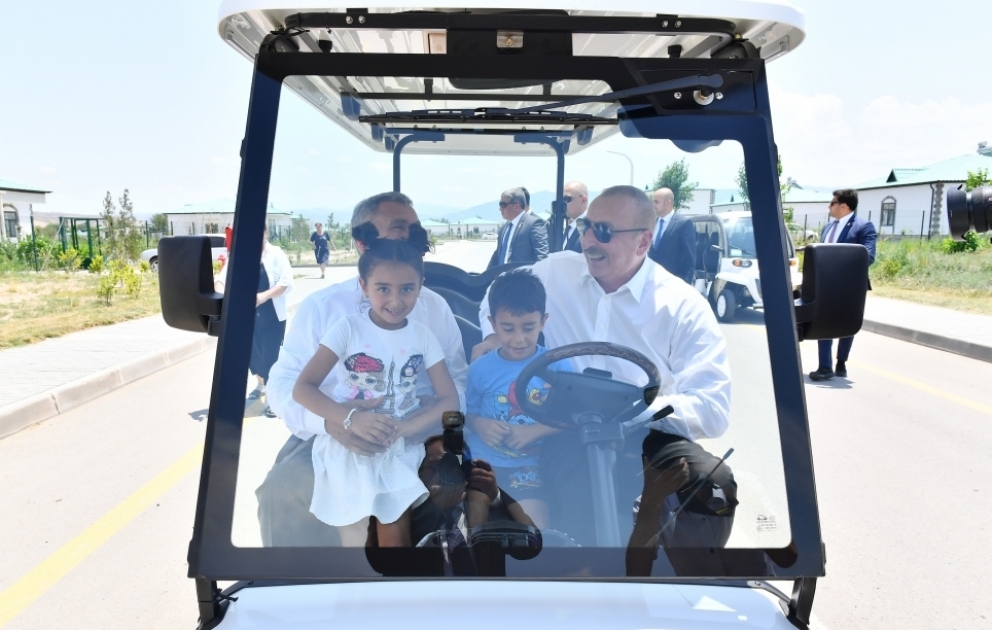 President Ilham Aliyev and Rais of Tatarstan Rustam Minnikhanov visited Aghali village of Zangilan district