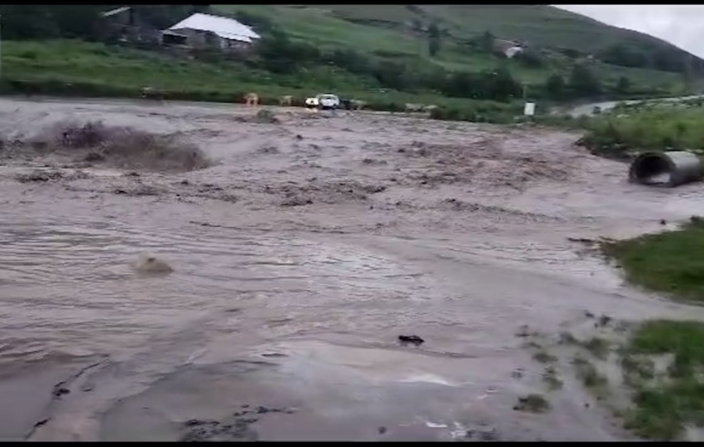 Daşkəsənə sel gəlib, bəzi kəndlərə ziyan dəyib