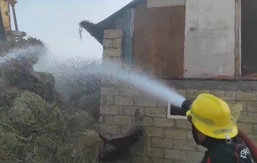 FHN: Zərdabda həyətyanı sahədə yanğın baş verib